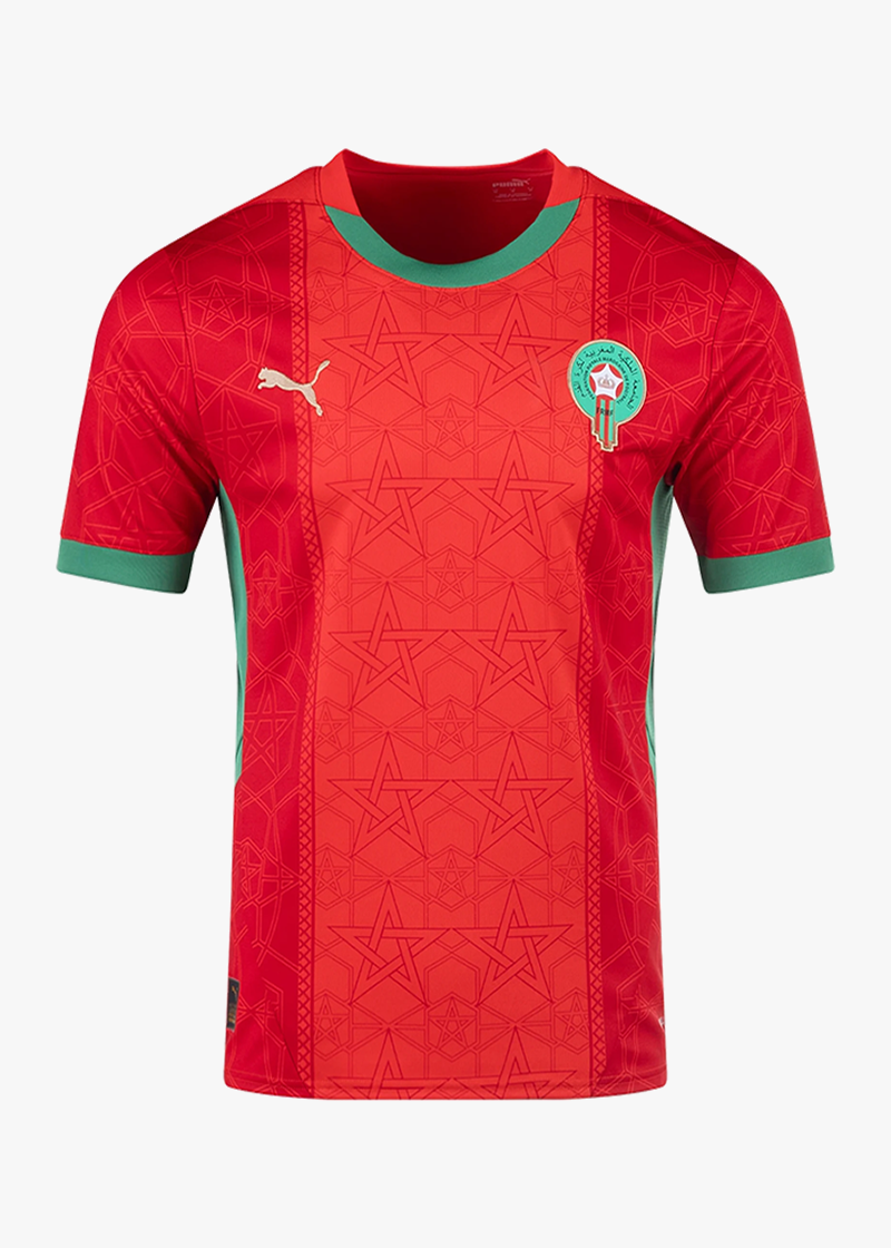 Men's Replica Puma Morocco Home Jersey | Red | 2024